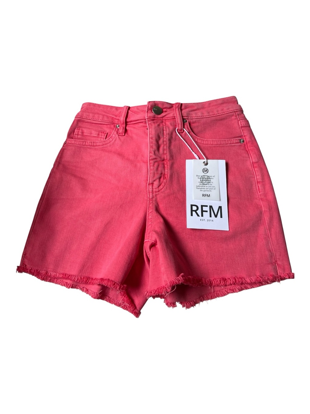 Women's Vibrant Coral Pink Denim Shorts Size Small